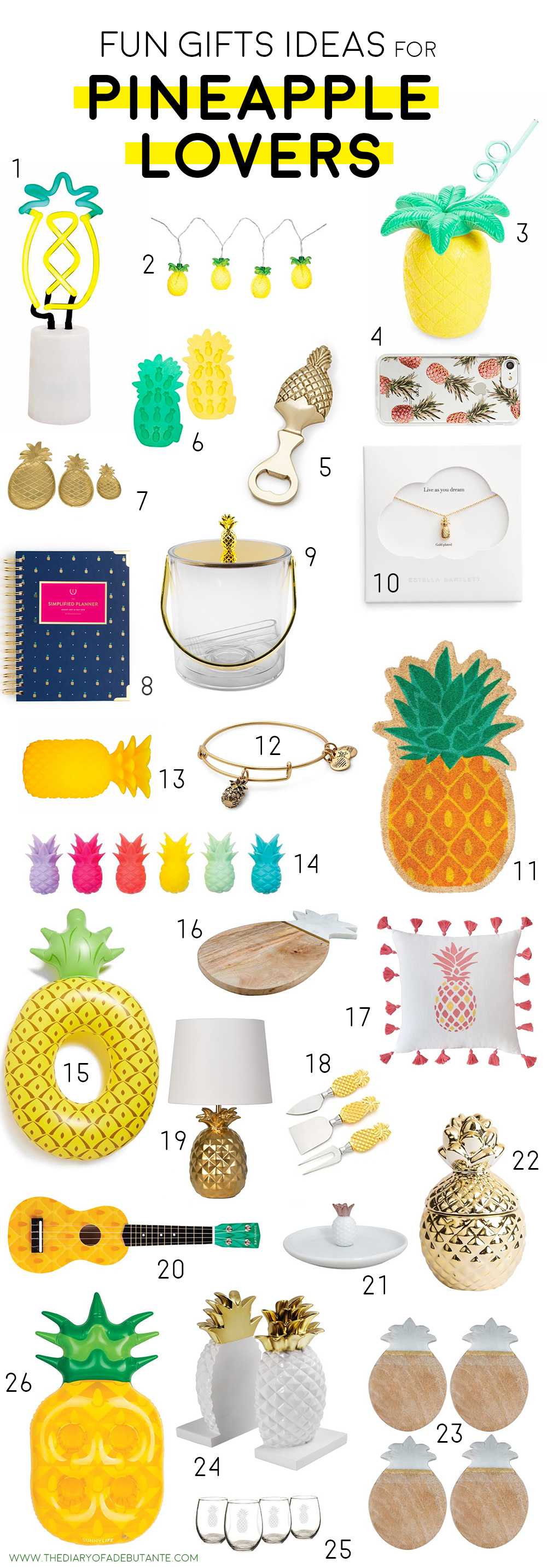 26 Cute Housewarming Gift Ideas For Pineapple Lovers