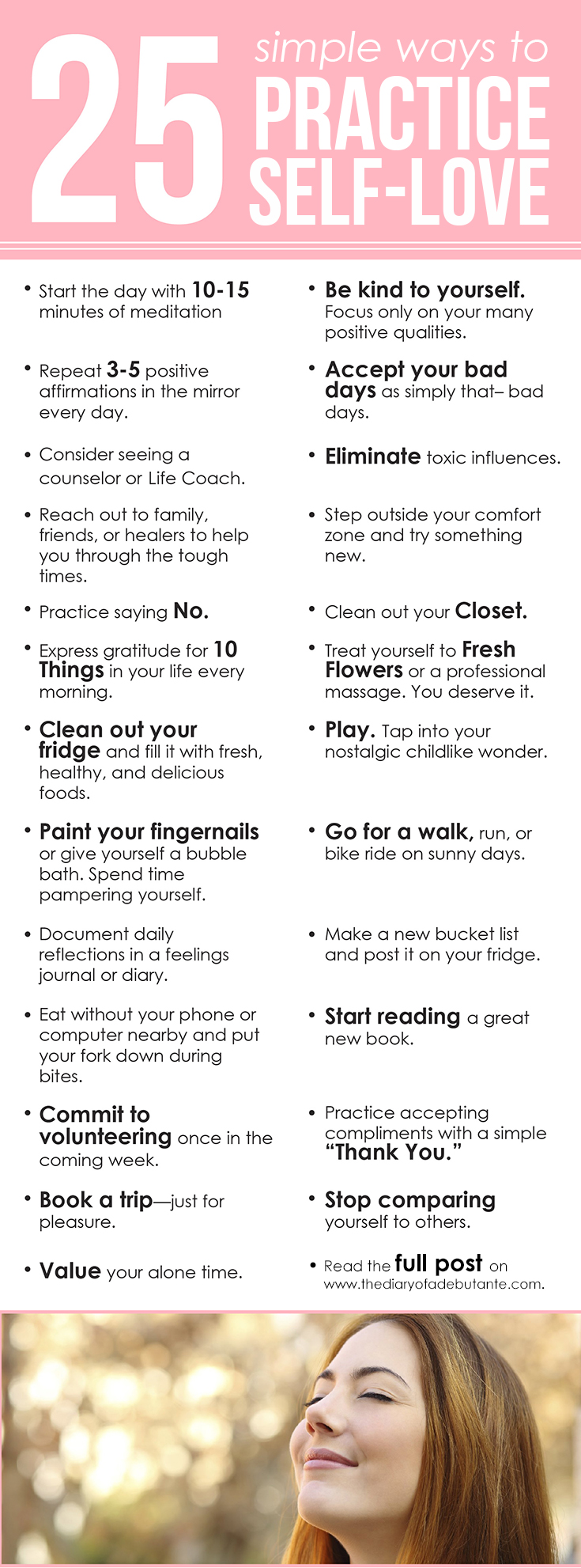 25 simple ways to practice self-love on a daily basis | self-love techniques and holistic anxiety remedies | Treat Yo' Self: 25 Ways to Practice Self-Love by blogger and eating disorder survivor Stephanie Ziajka from Diary of a Debutante